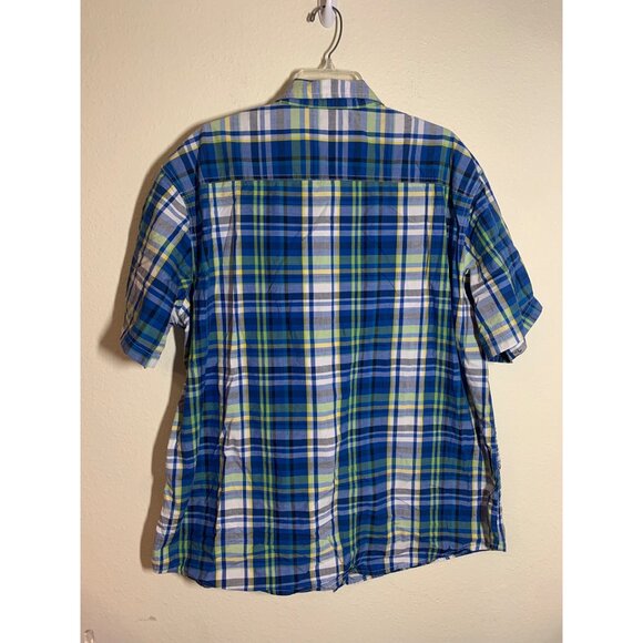 Ecko Unltd Button Up Shirt Short Sleeve Plaid Skater Street Y2K Casual Cotton 3X - Picture 2 of 5